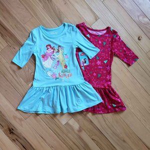NWT Disney Princess Girl's Play Dresses Christmas Skater Dress Holiday